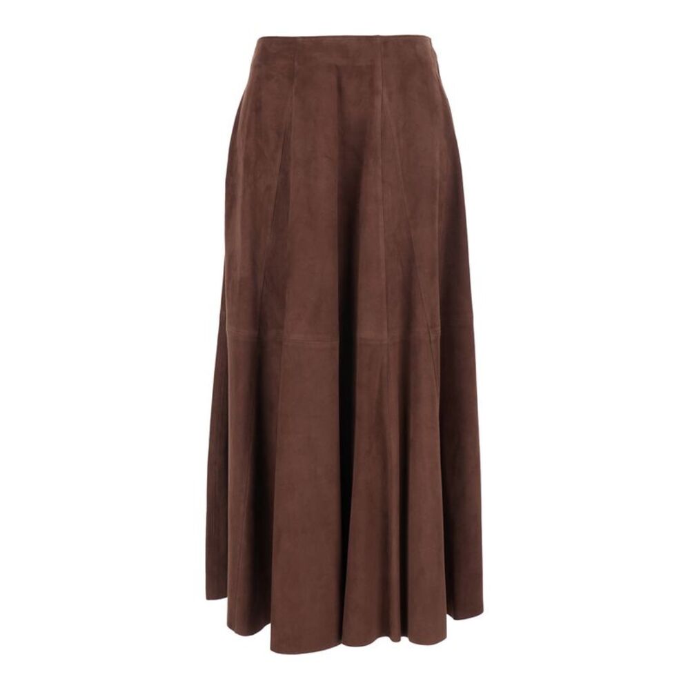 Arma Women Eleni Dress With Hidden Closure On The Back In Brown Suede For Women